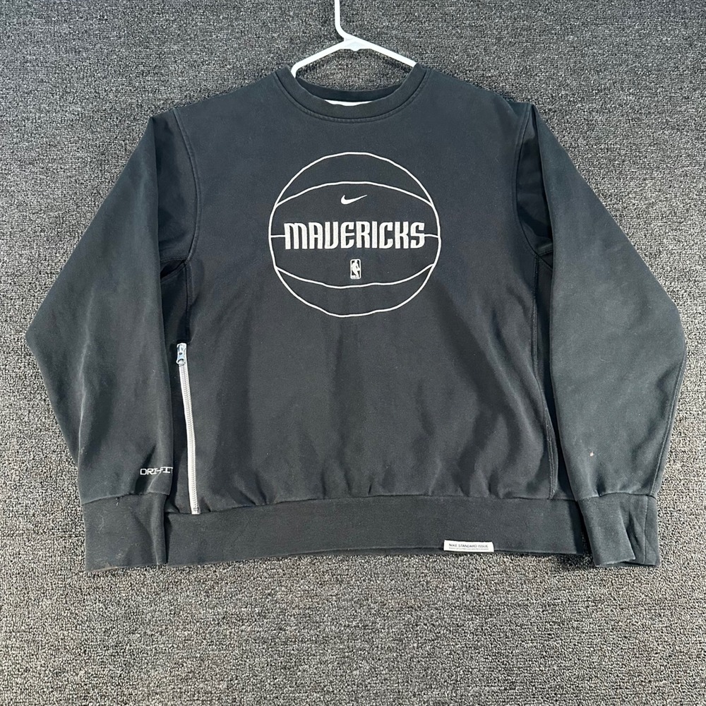 Nike Sweatshirt Mens Medium Black Good Mavericks NBA Standard Issue DX9750-010